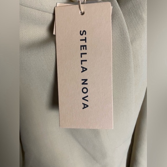 STELLA NOVA Eline High Waist Wide Leg Pants Creme Vanilla Size 10 US (40 EU) NWT - Picture 7 of 9